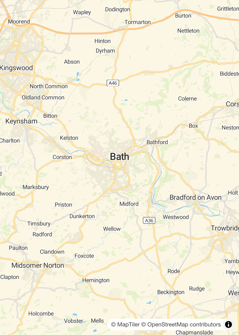 Map of Bath