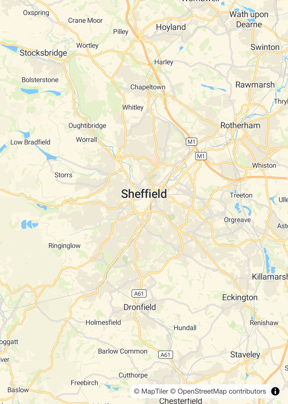 Map of Sheffield