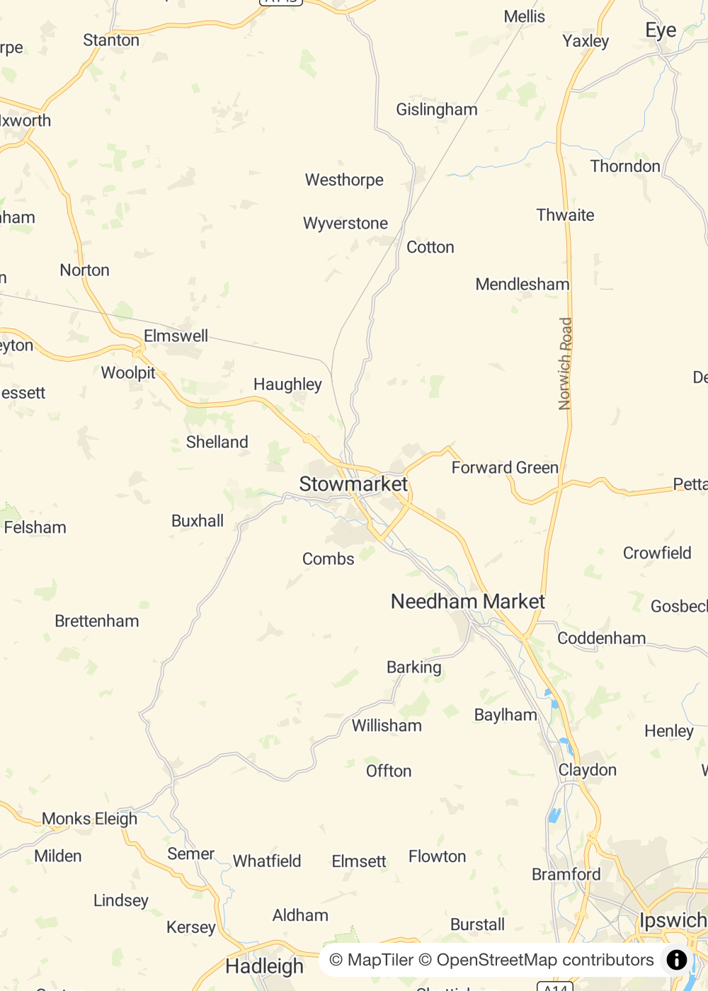 Map of Stowmarket