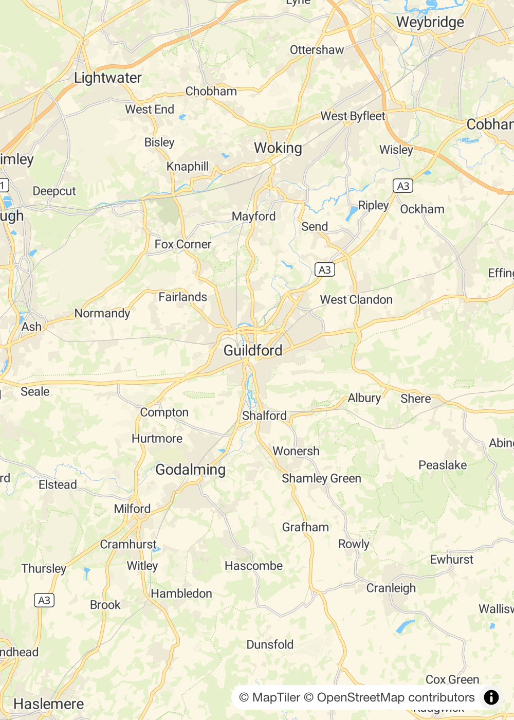 Map of Guildford