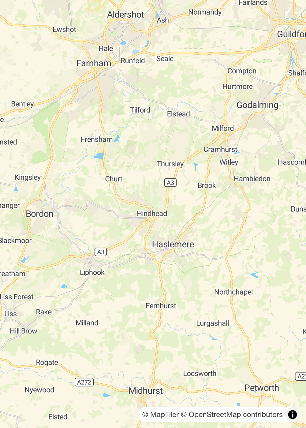 Map of Hindhead