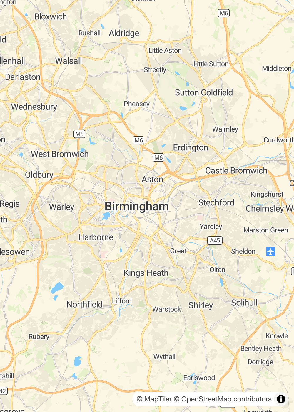 Map of Birmingham