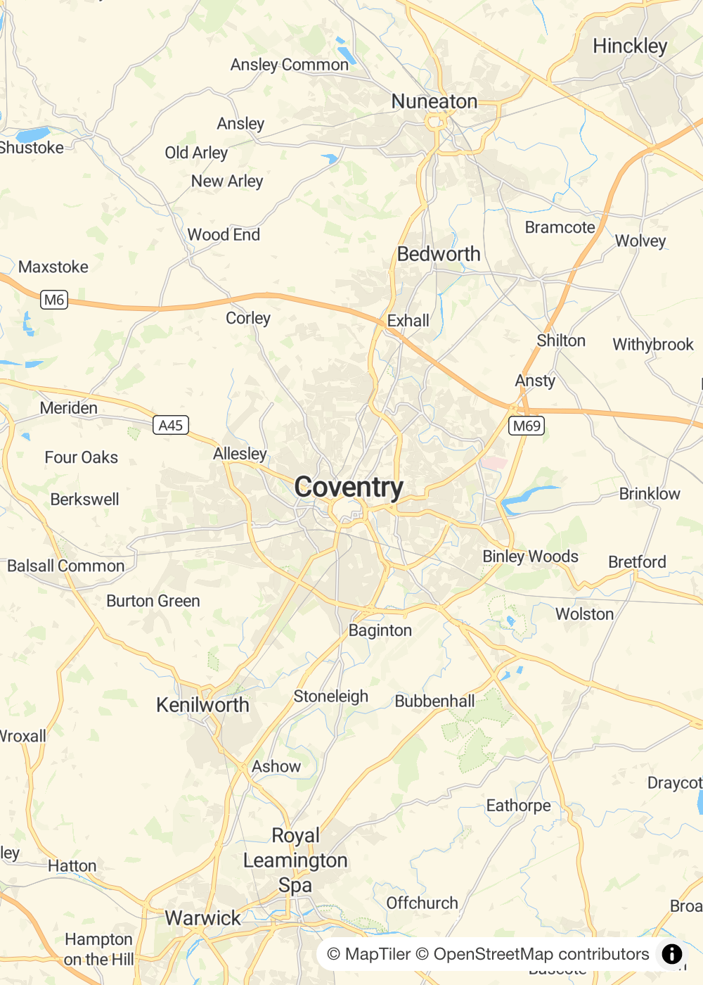 Map of Coventry