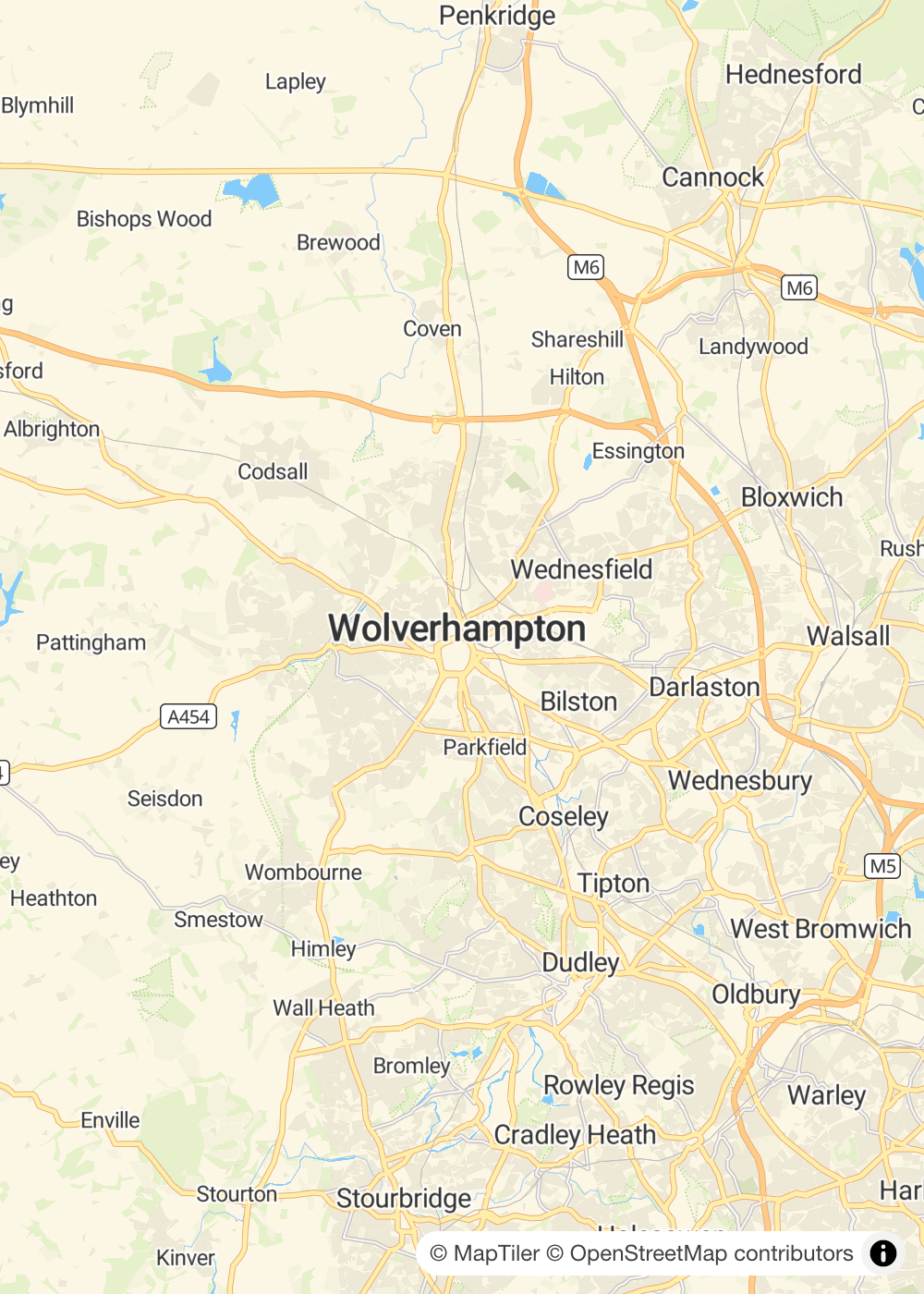 Map of Wolverhampton