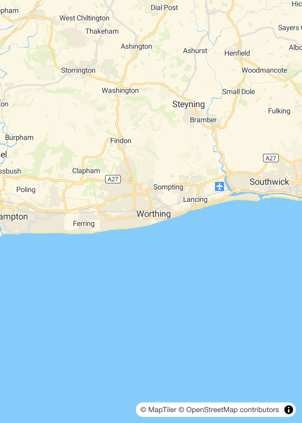 Map of Worthing