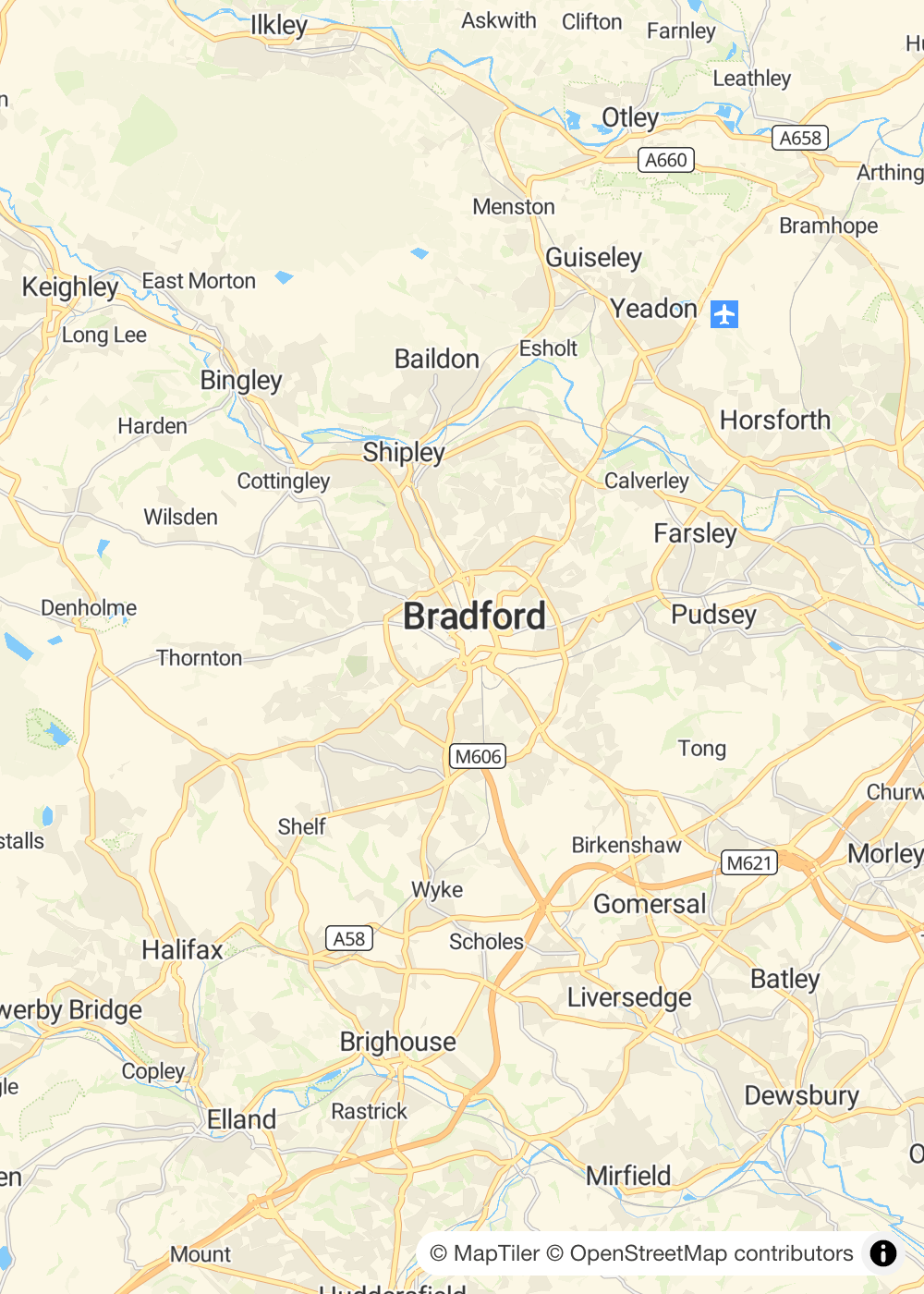 Map of Bradford