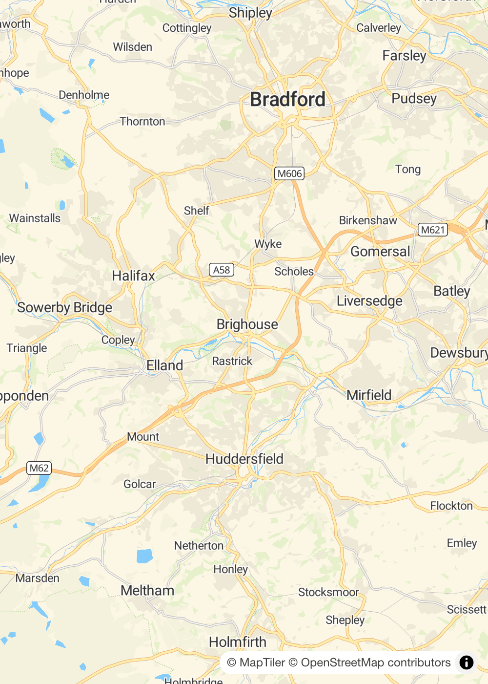 Map of Brighouse