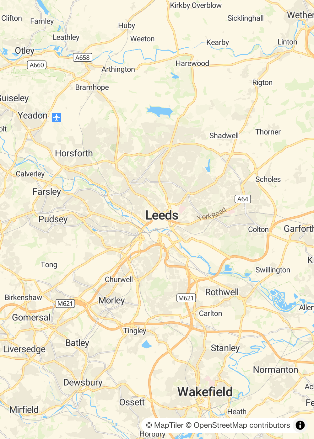 Map of Leeds