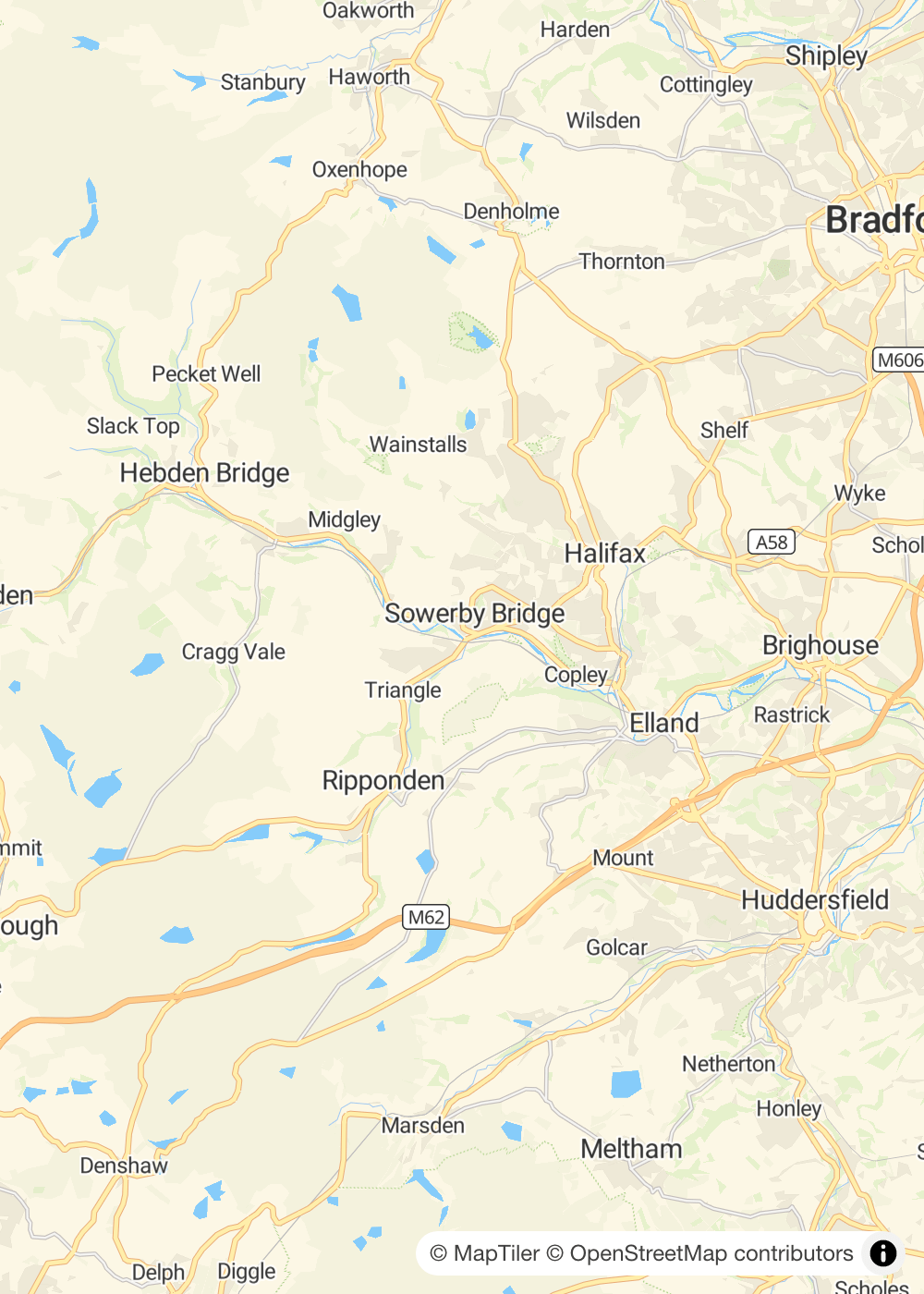 Map of Sowerby Bridge