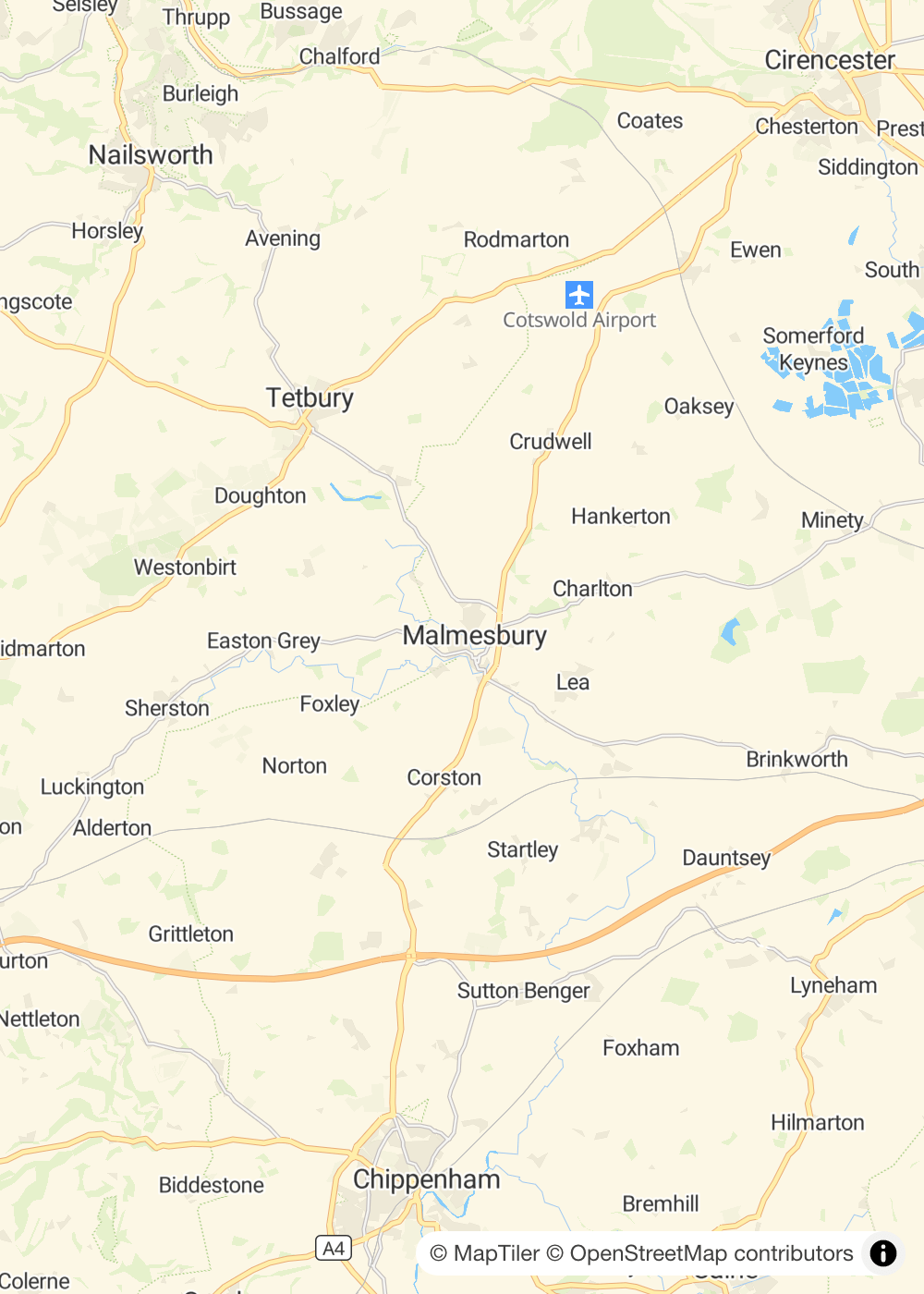 Map of Malmesbury