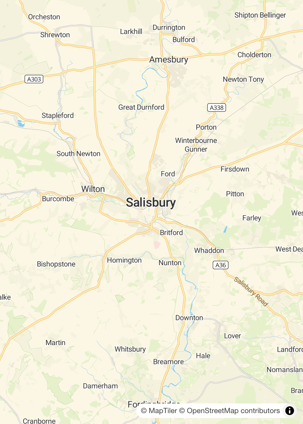 Map of Salisbury