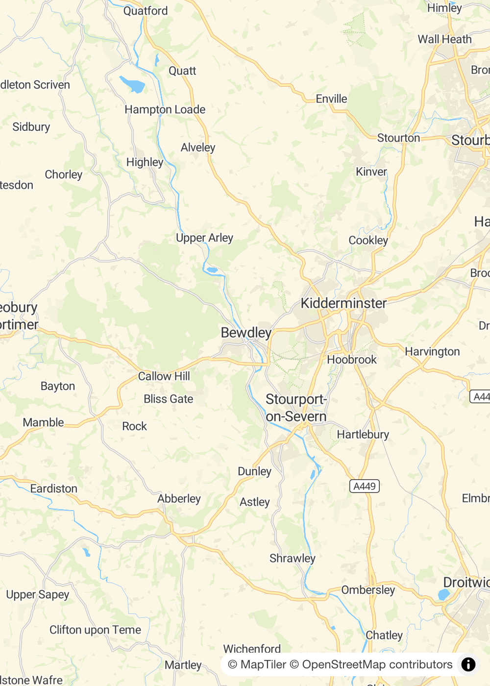 Map of Bewdley