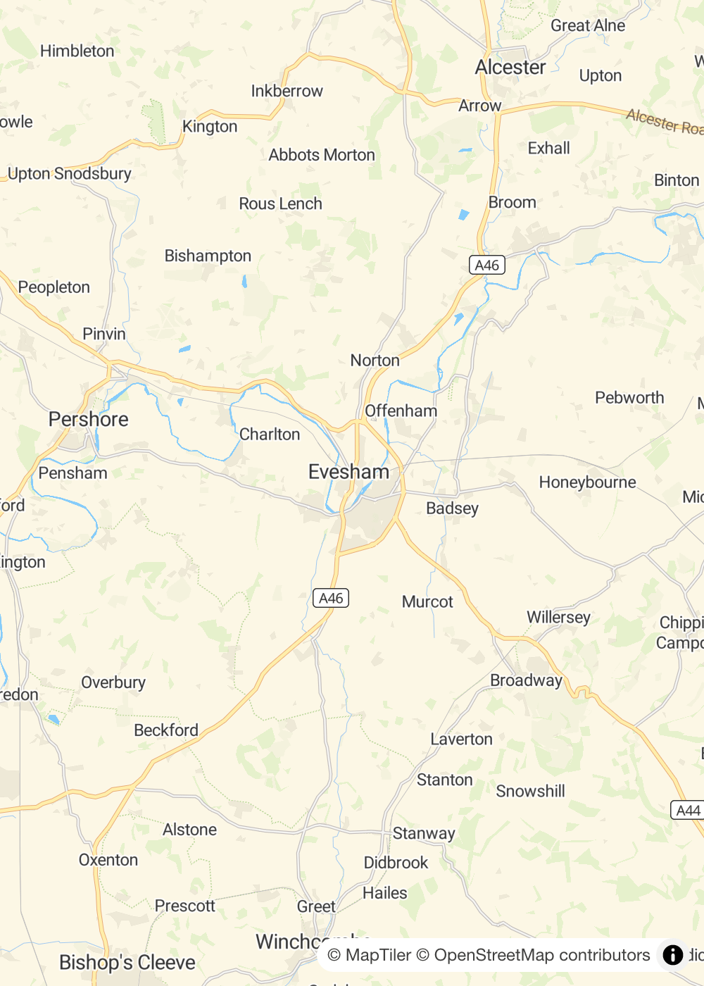 Map of Evesham