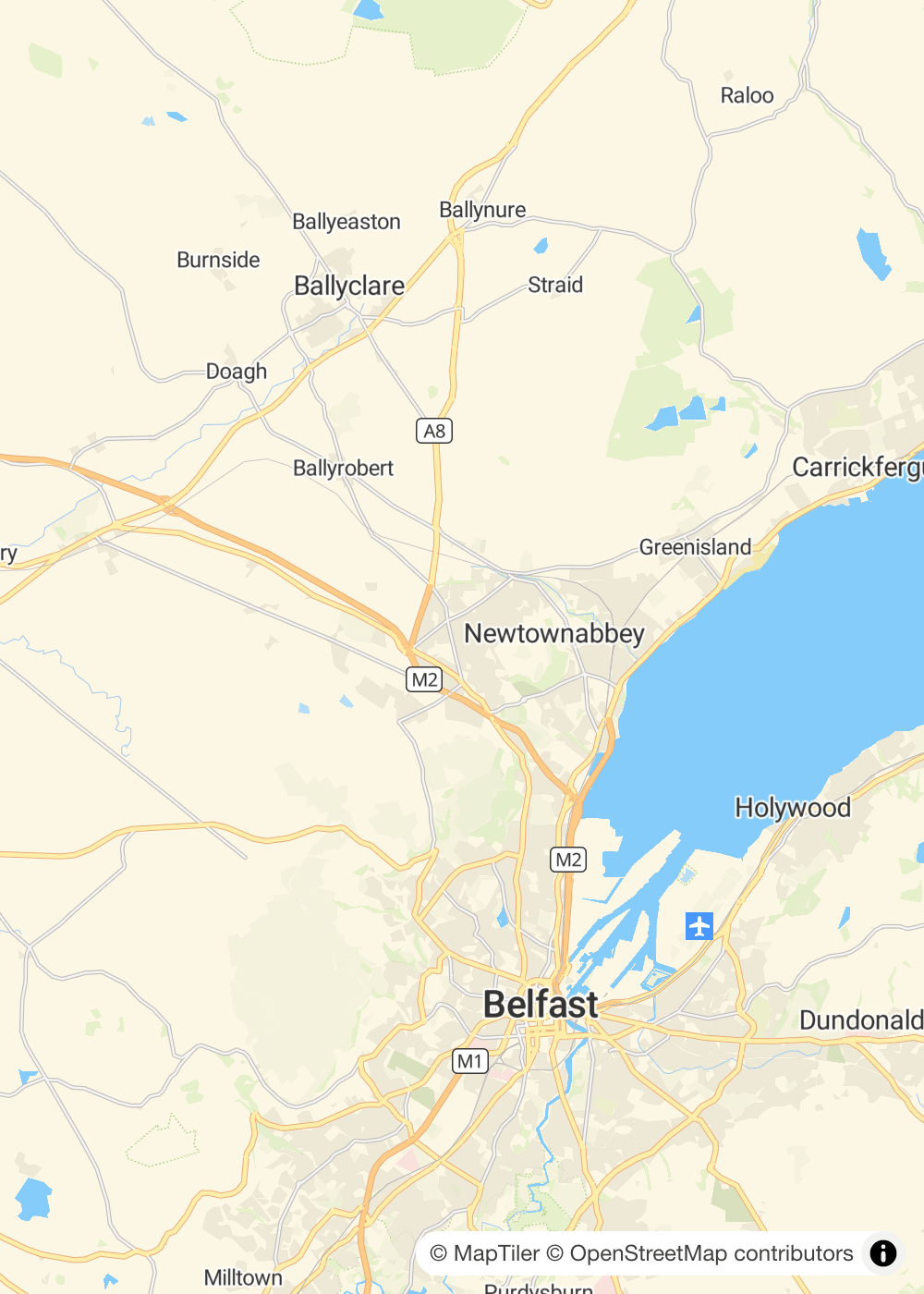 Map of Antrim and Newtownabbey