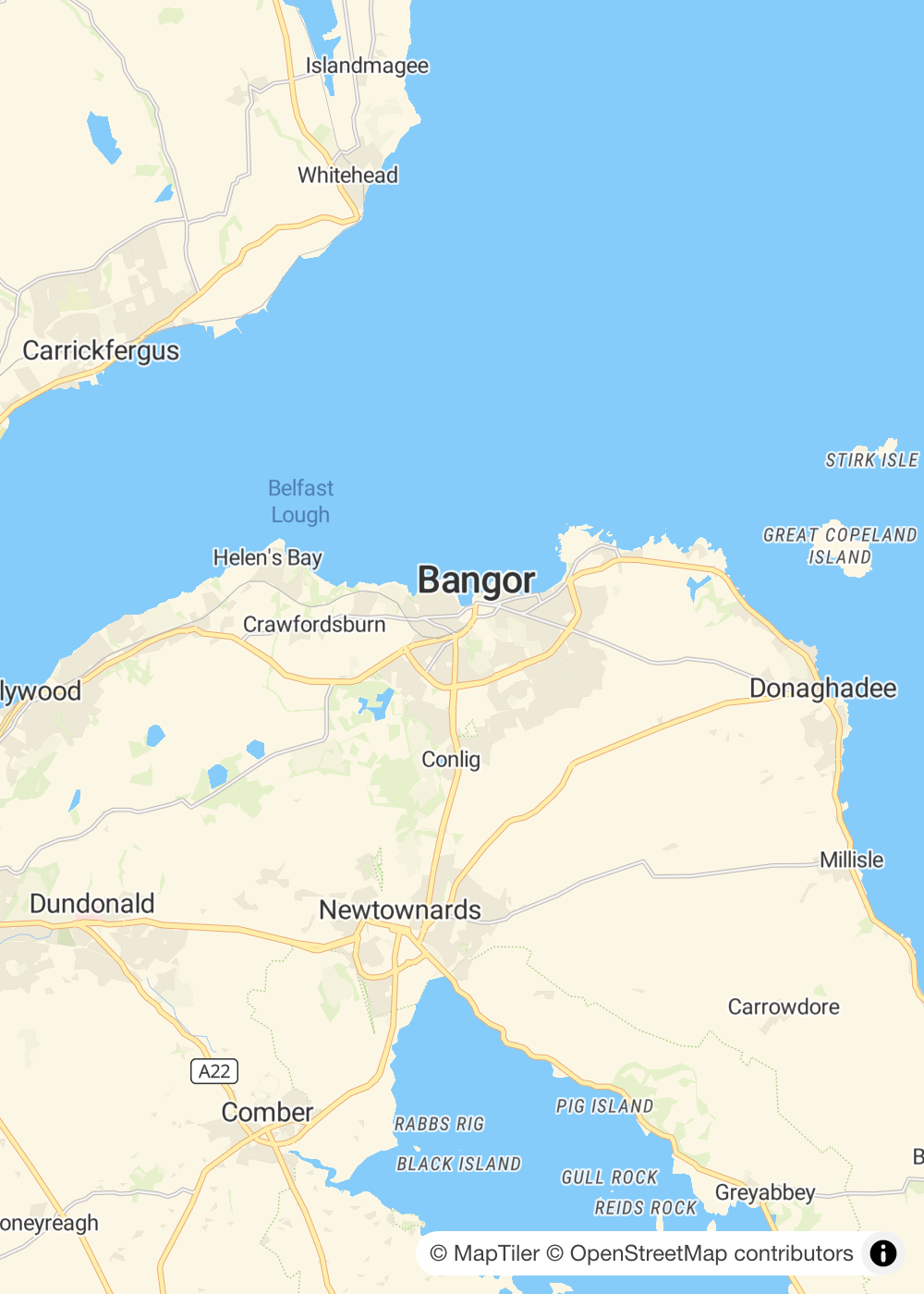 Map of Bangor