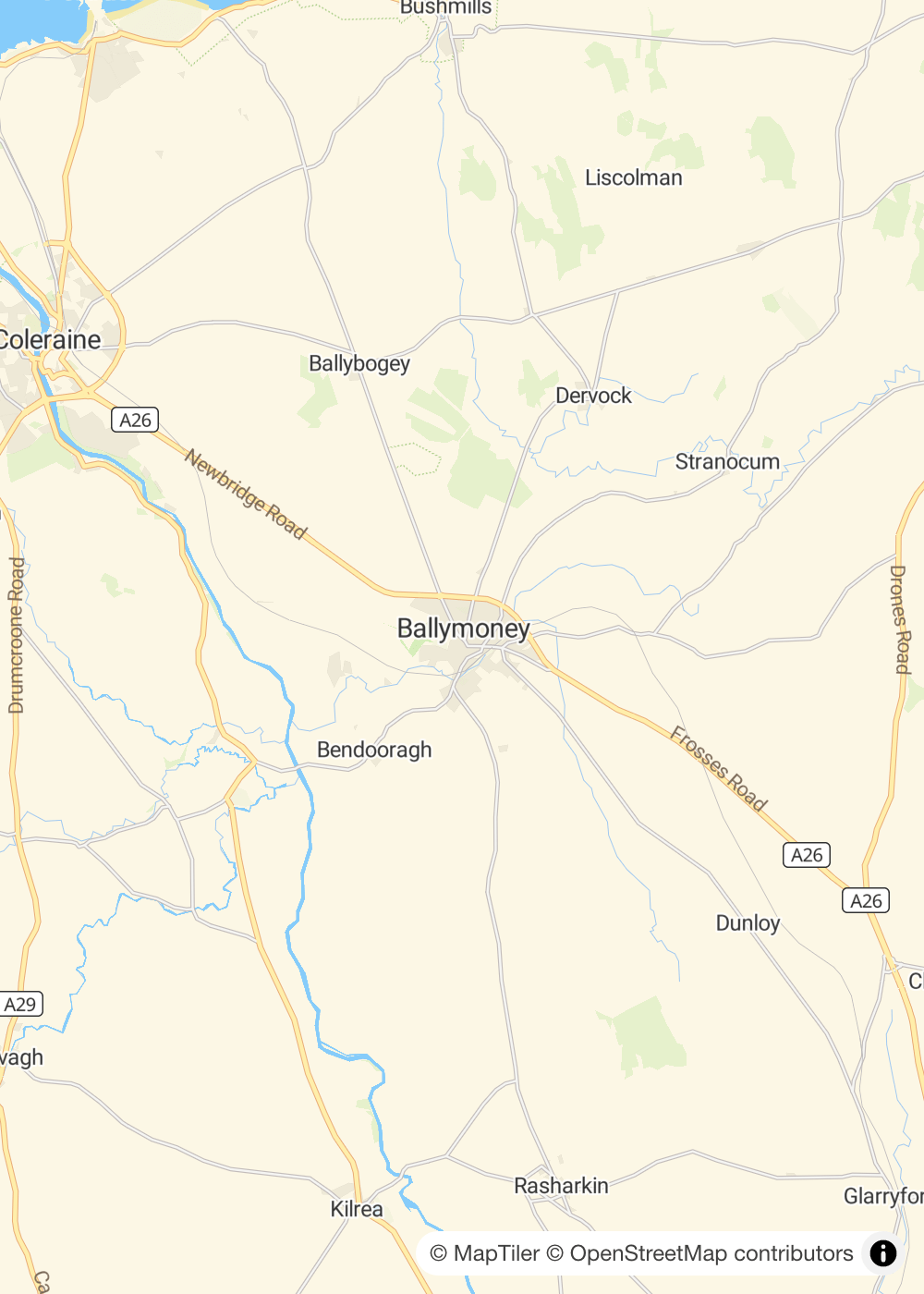 Map of Ballymoney