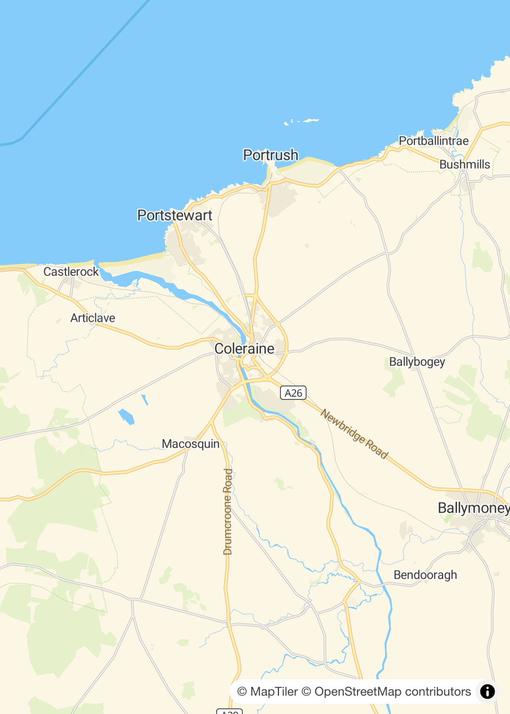 Map of Coleraine