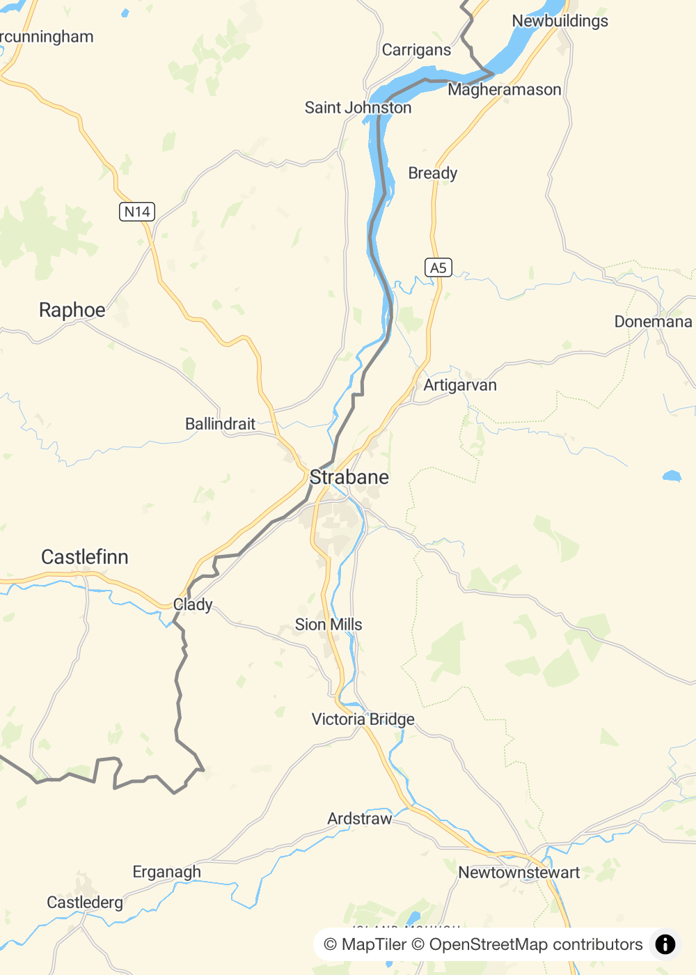 Map of Strabane