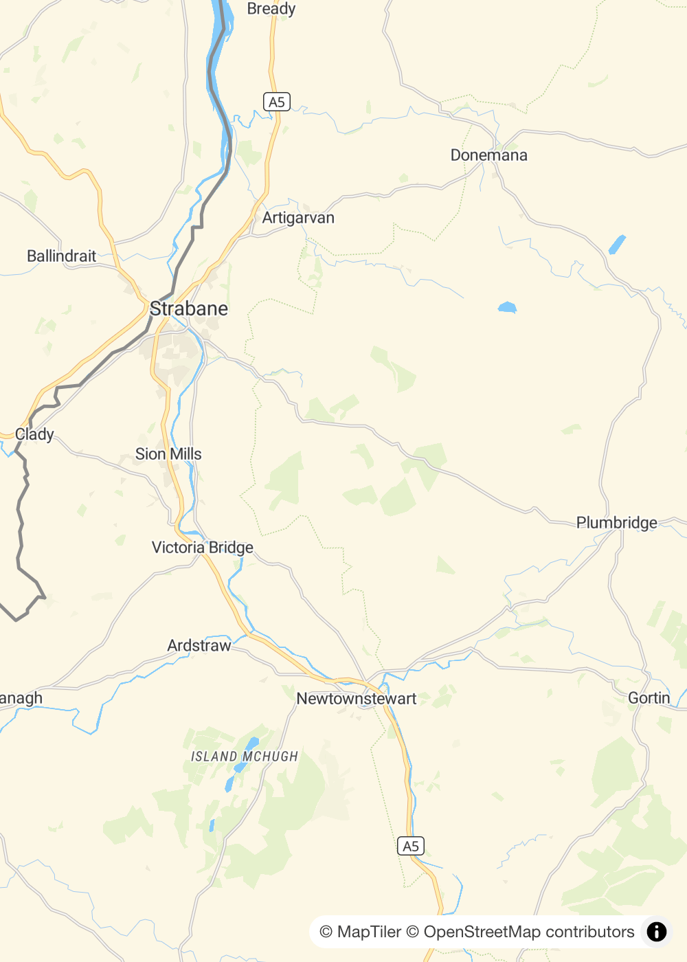 Map of Derry and Strabane