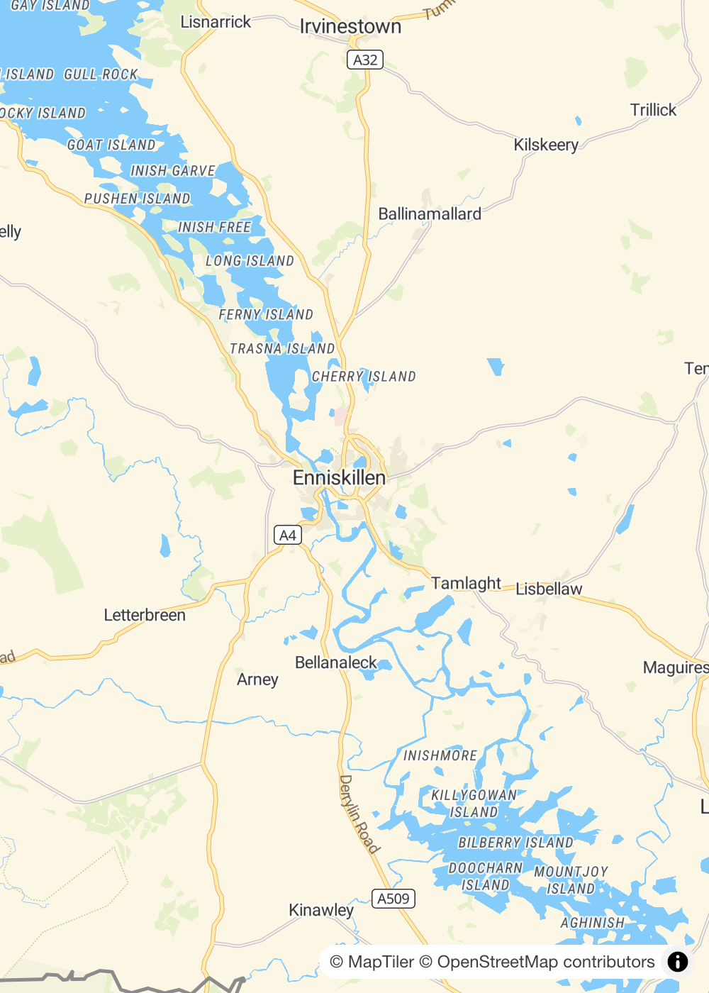 Map of Enniskillen