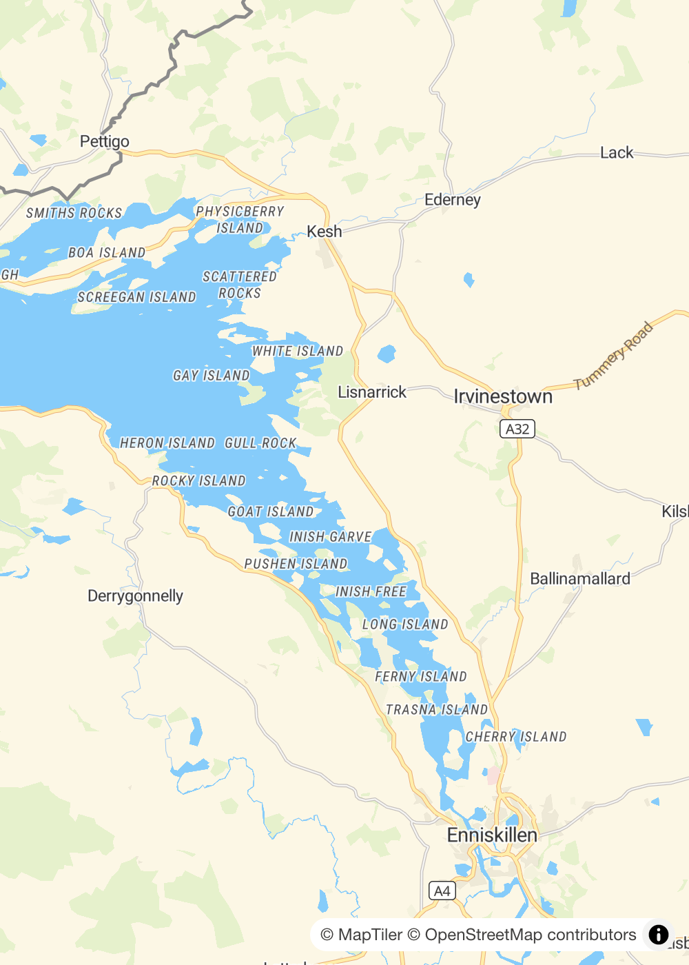 Map of Fermanagh and Omagh