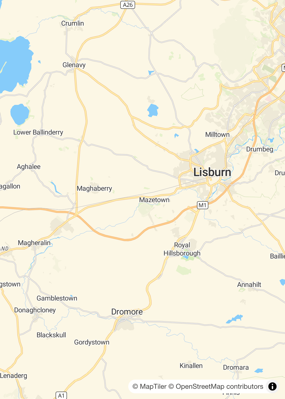 Map of Lisburn and Castlereagh