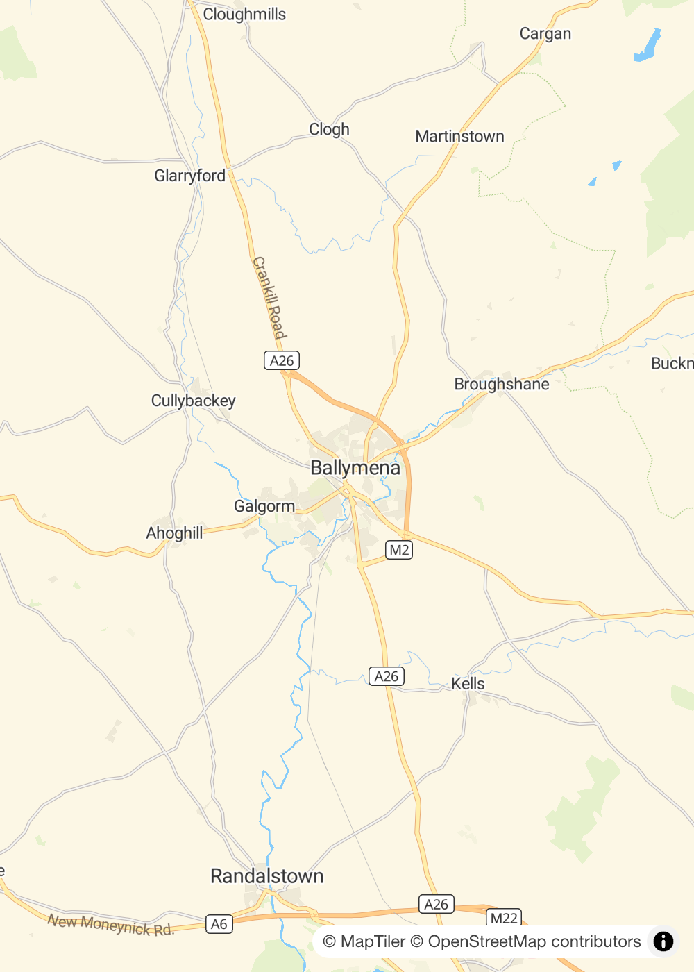 Map of Ballymena