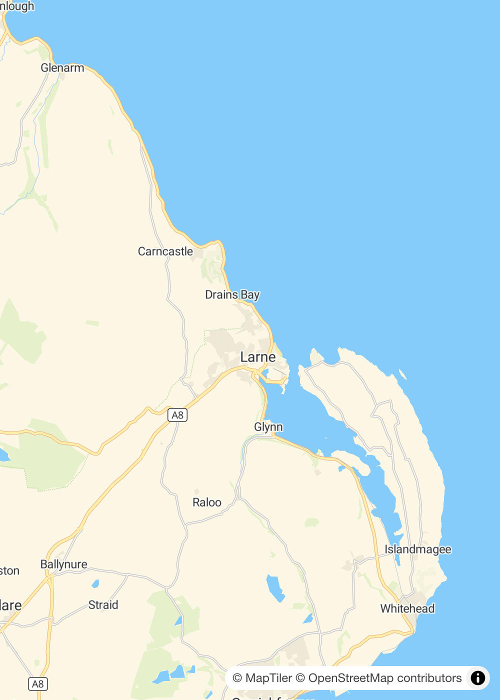 Map of Larne