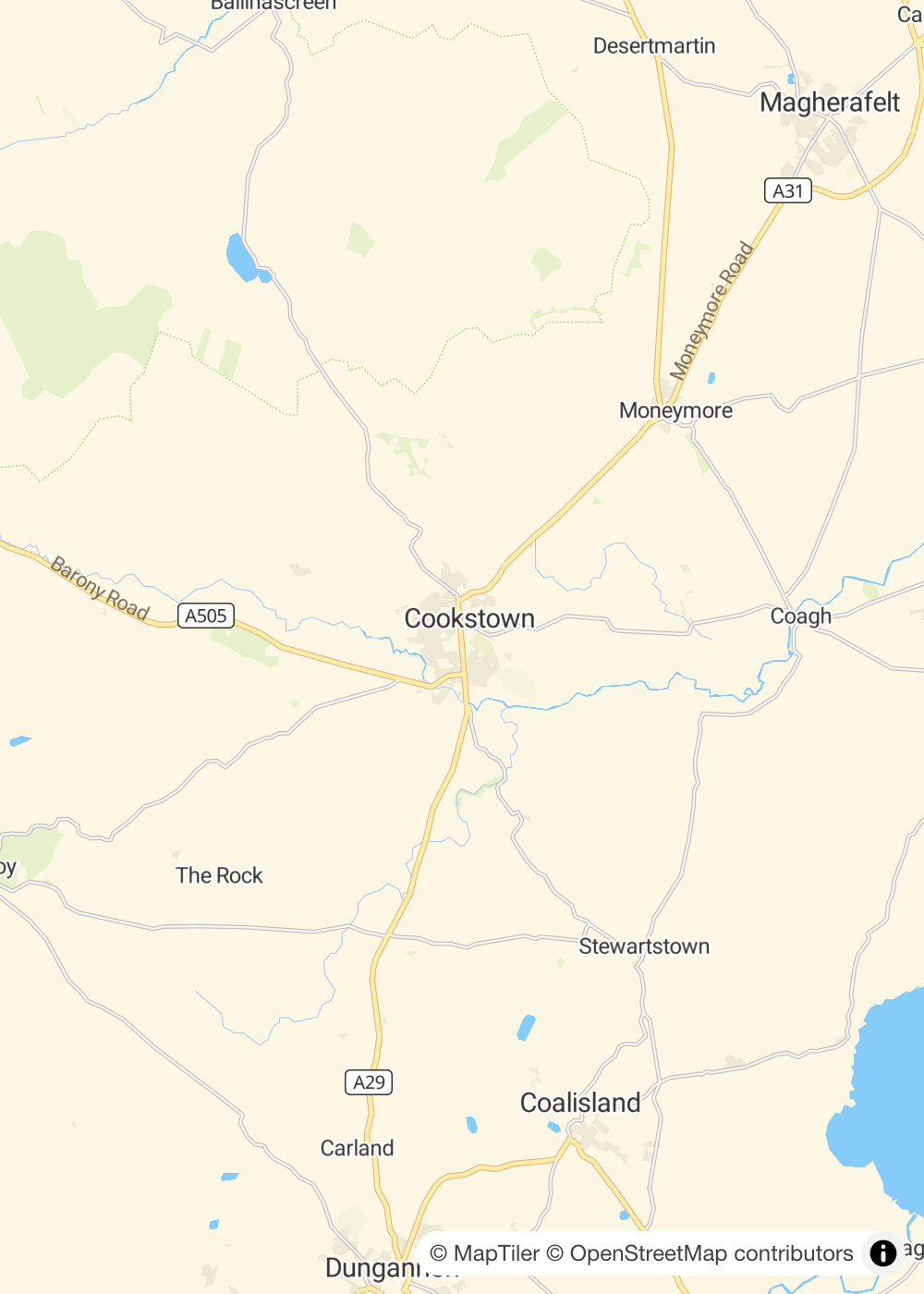 Map of Cookstown