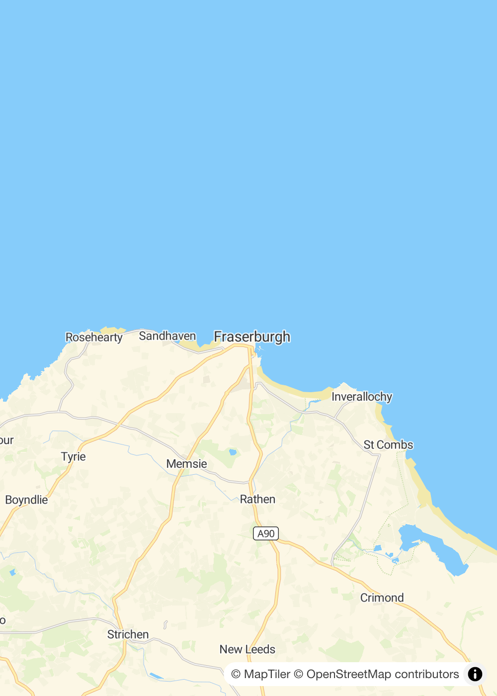 Map of Fraserburgh