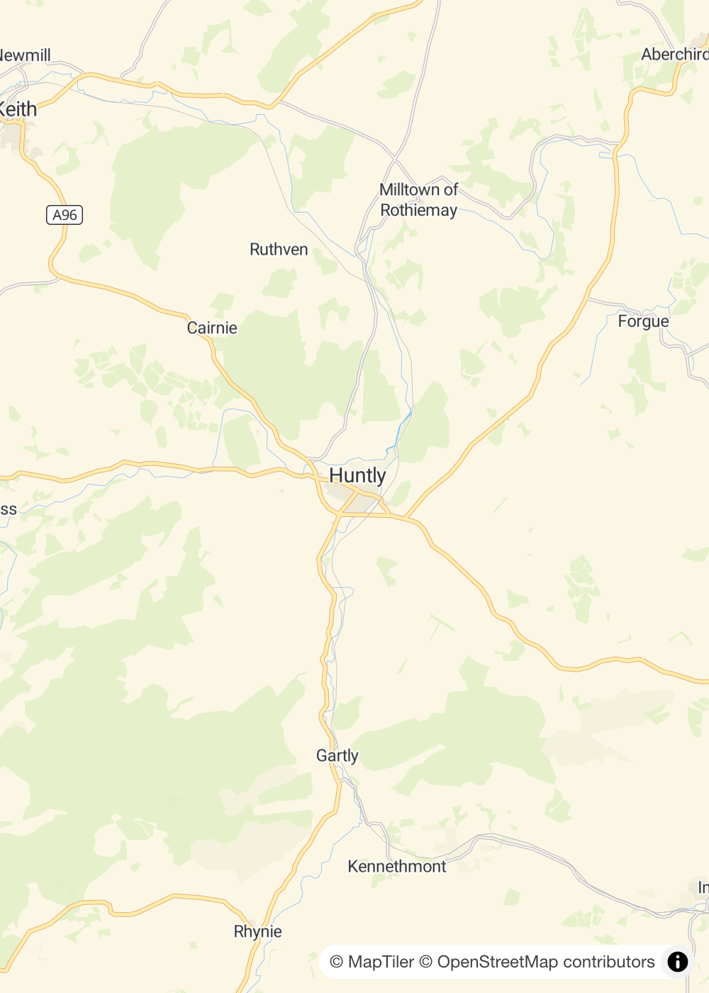 Map of Huntly