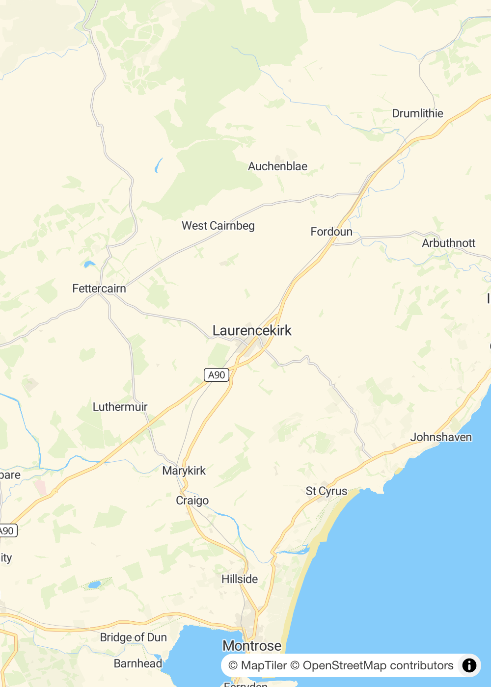 Map of Laurencekirk