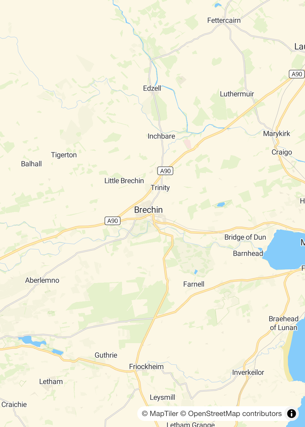 Map of Brechin