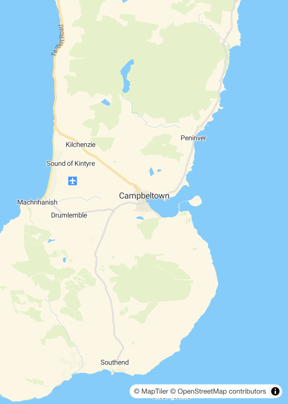 Map of Campbeltown