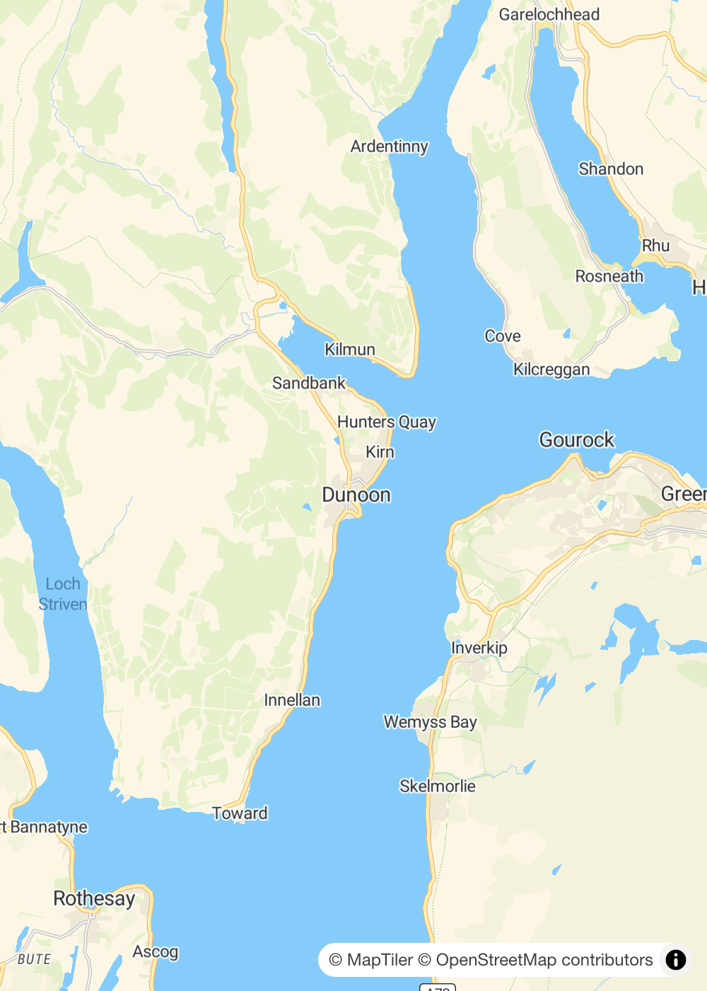 Map of Dunoon