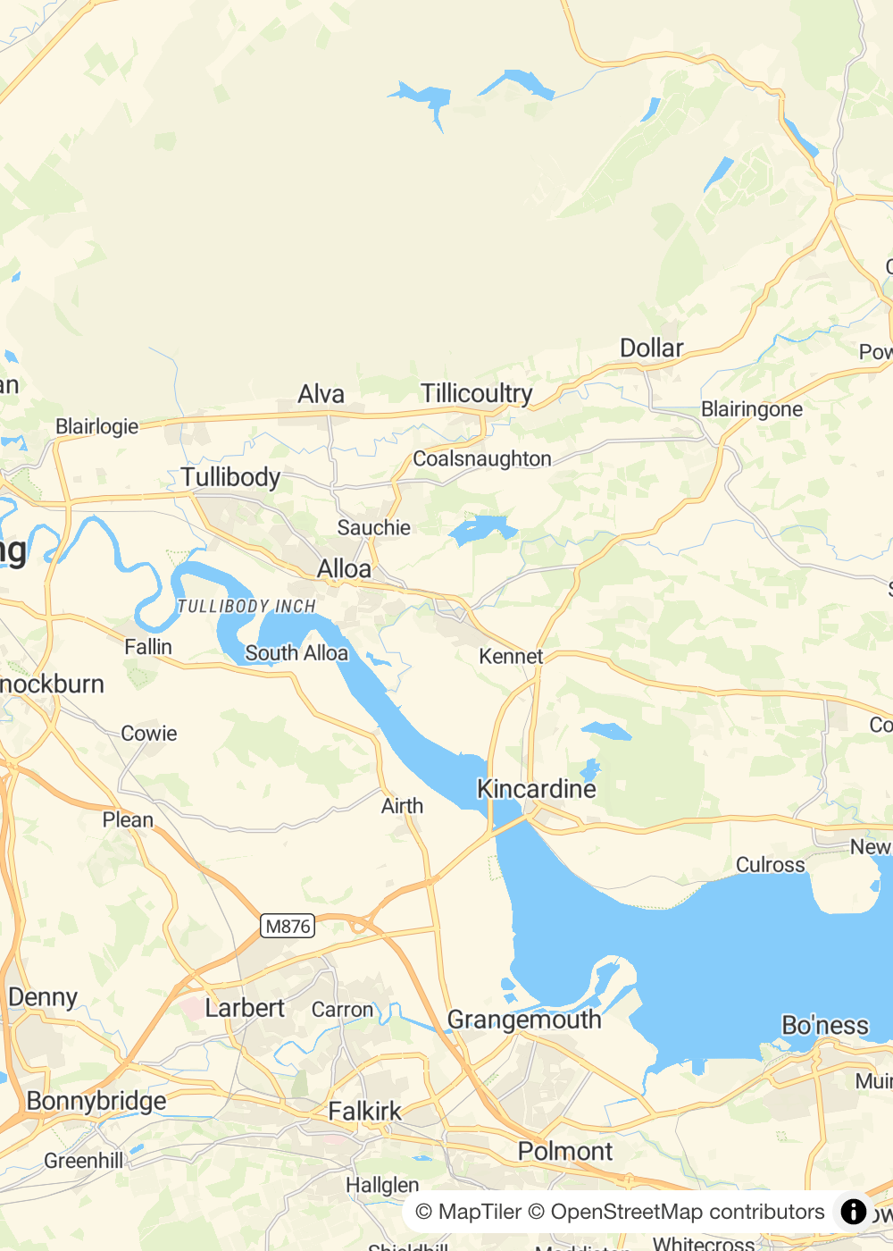 Map of Clackmannanshire