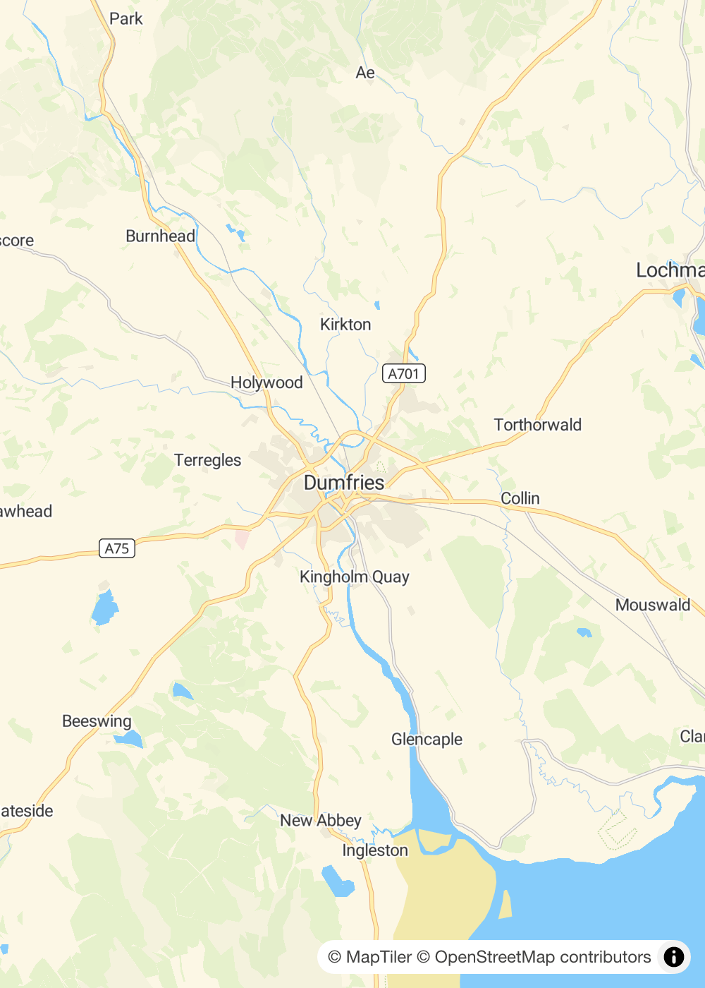 Map of Dumfries