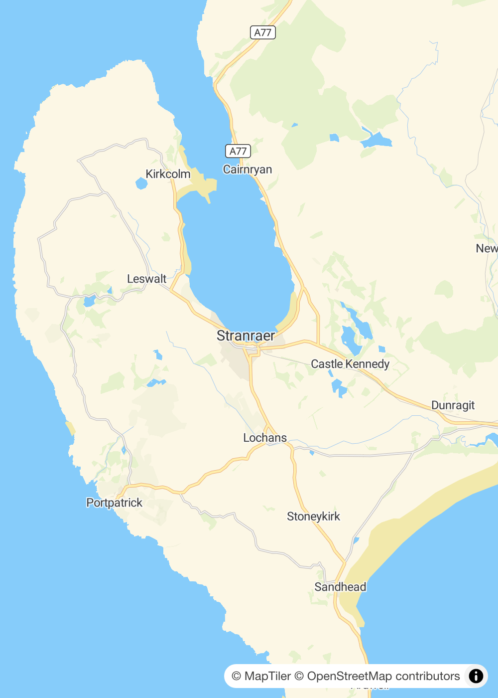 Map of Stranraer