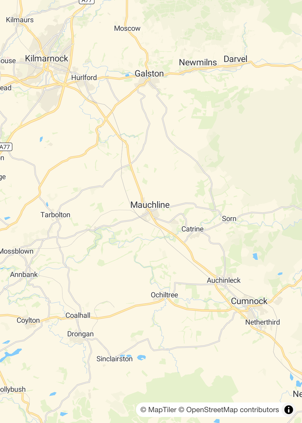 Map of Mauchline