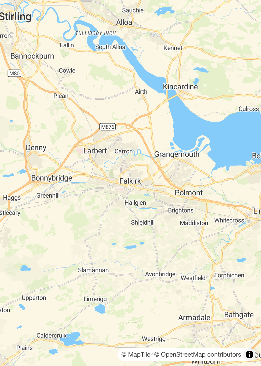 Map of Falkirk