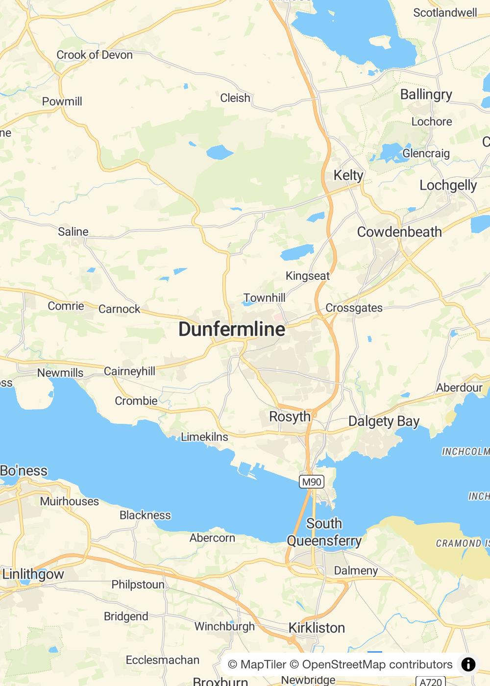 Map of Dunfermline