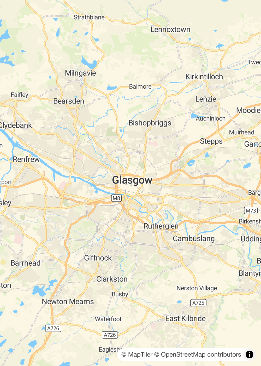 Map of Glasgow