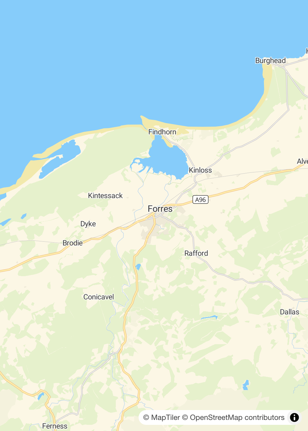 Map of Forres