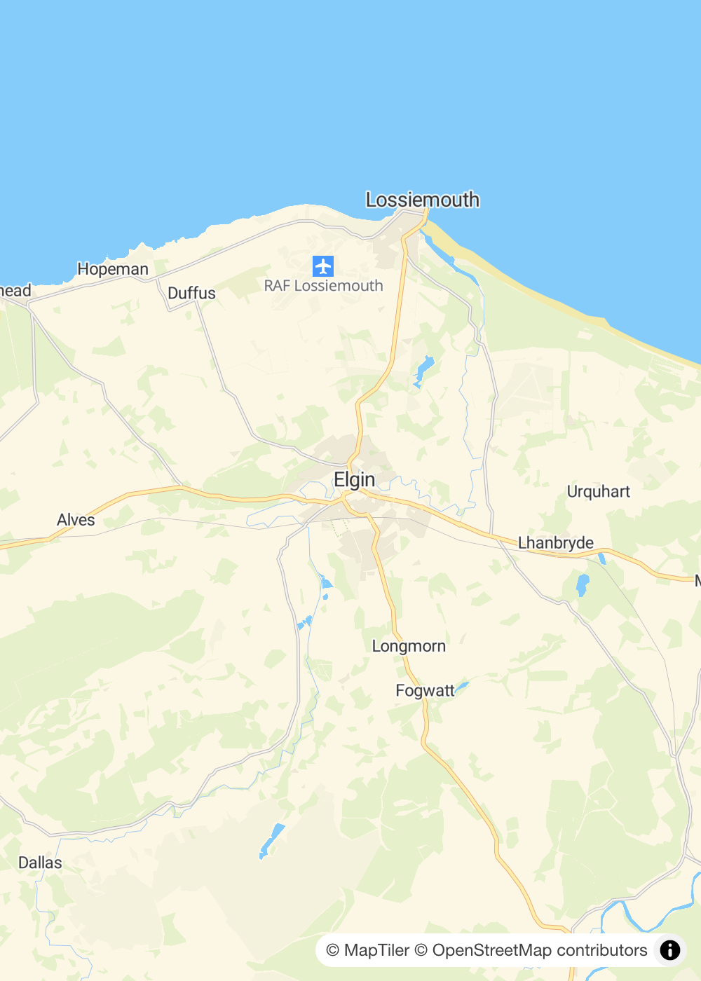 Map of Moray