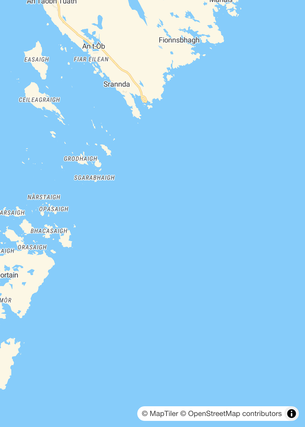 Map of Na h-Eileanan an Iar