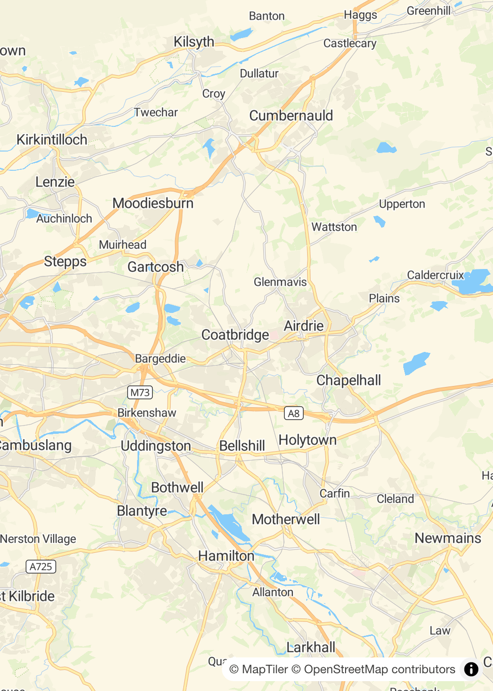 Map of Coatbridge