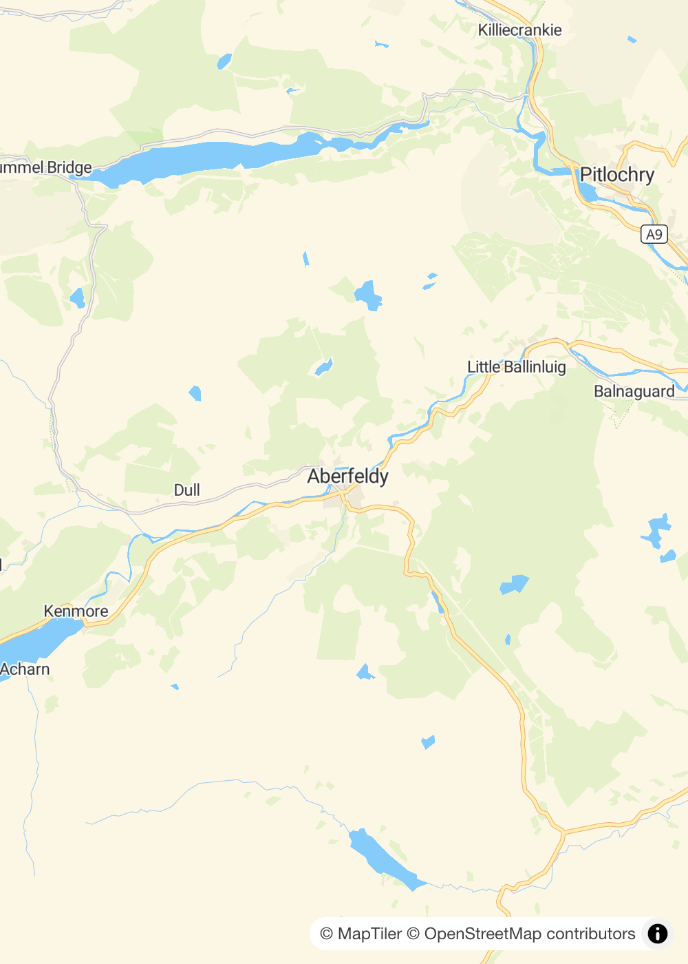 Map of Aberfeldy