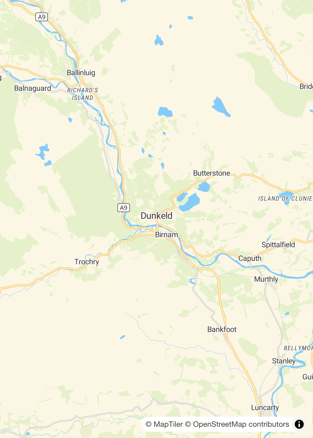 Map of Dunkeld