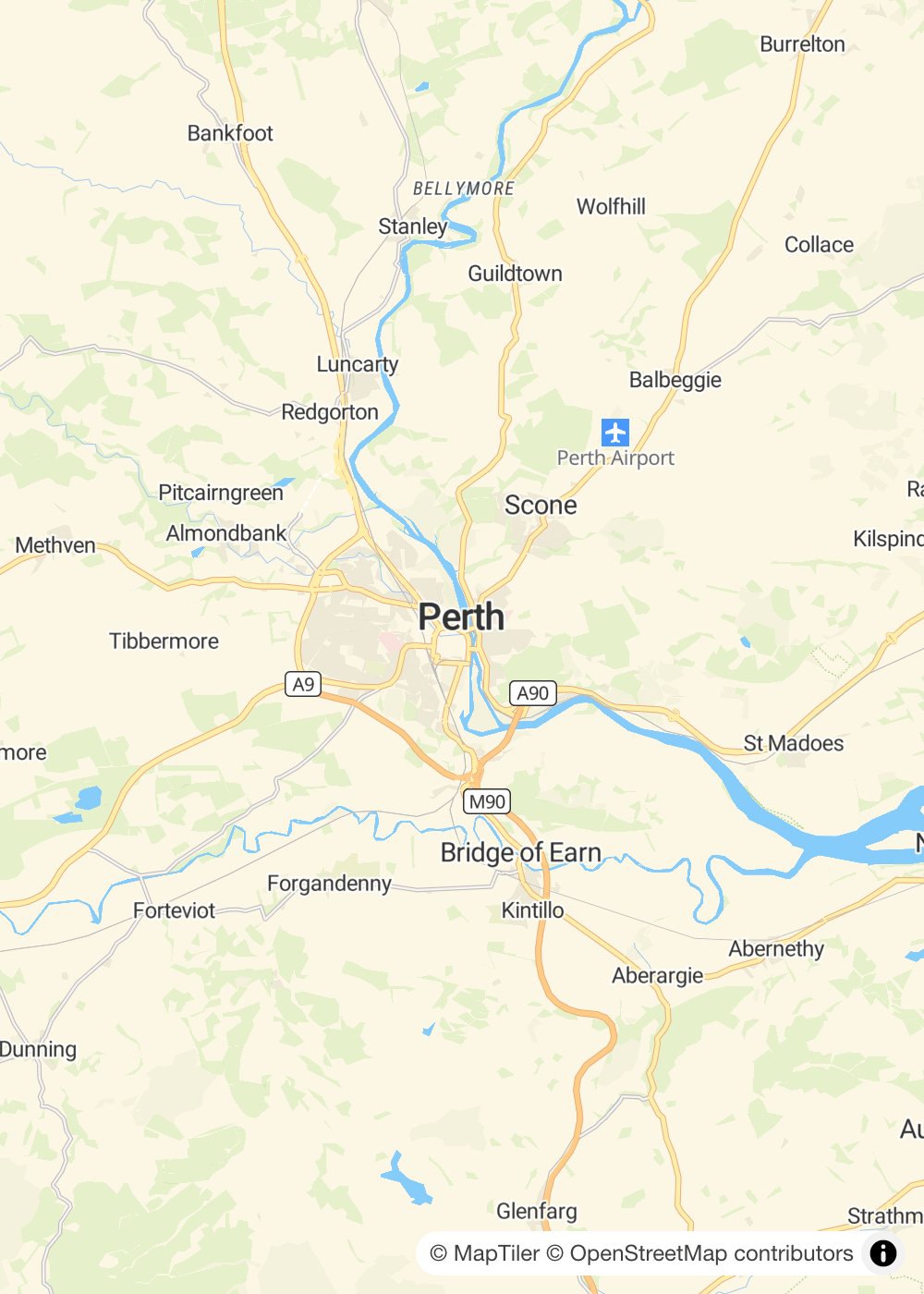 Map of Perth and Kinross