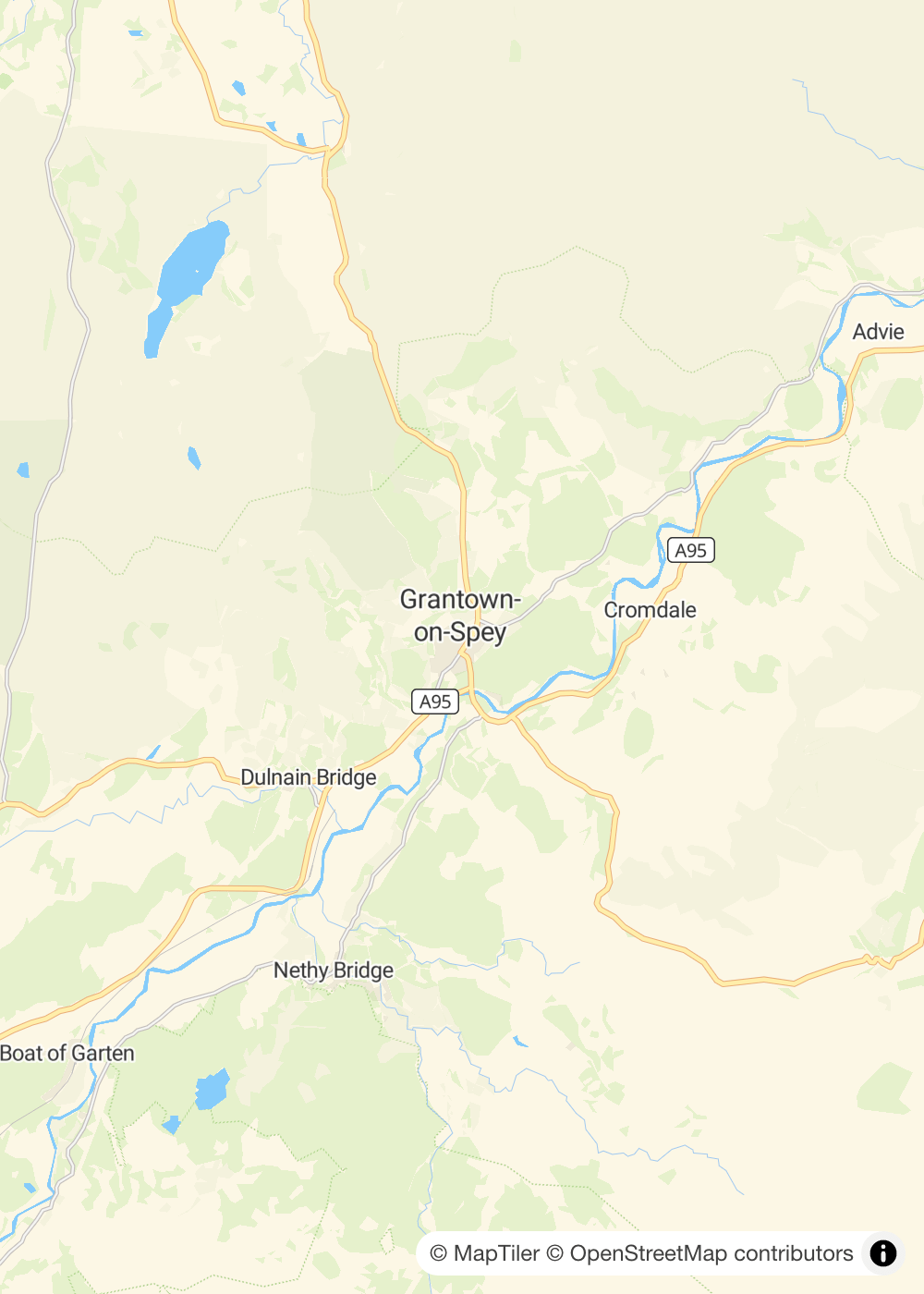 Map of Grantown-on-Spey